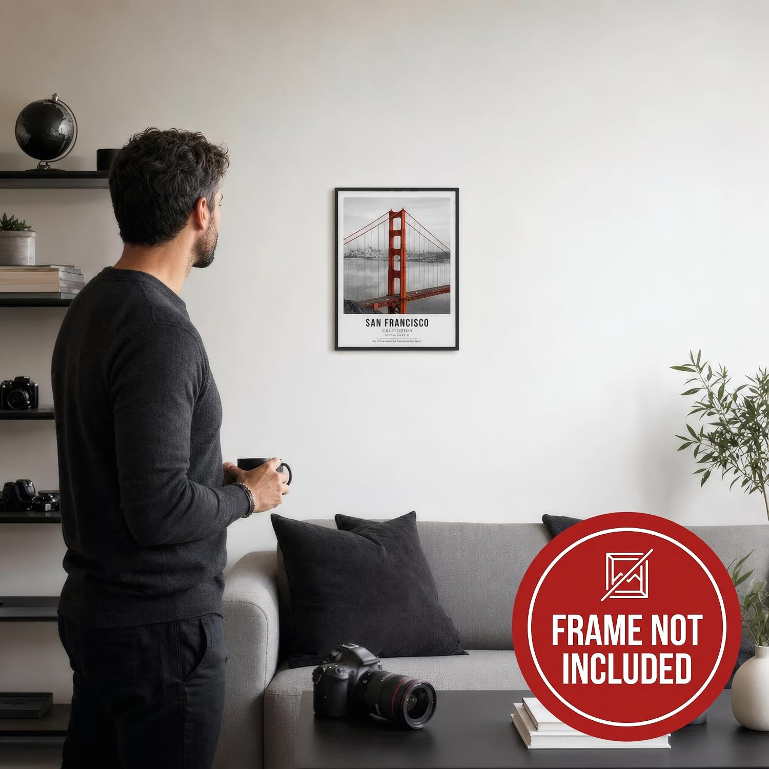 VeroTin San Francisco Canvas Wall Art Posters 12x16 UNFRAMED