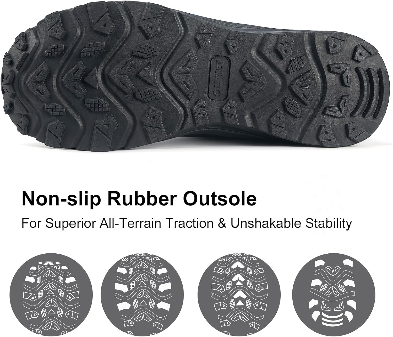 Waterproof Hiking Shoes for Men Lightweight & Breathable Walking Sneaker for All-Terrain Outdoor - Image 3