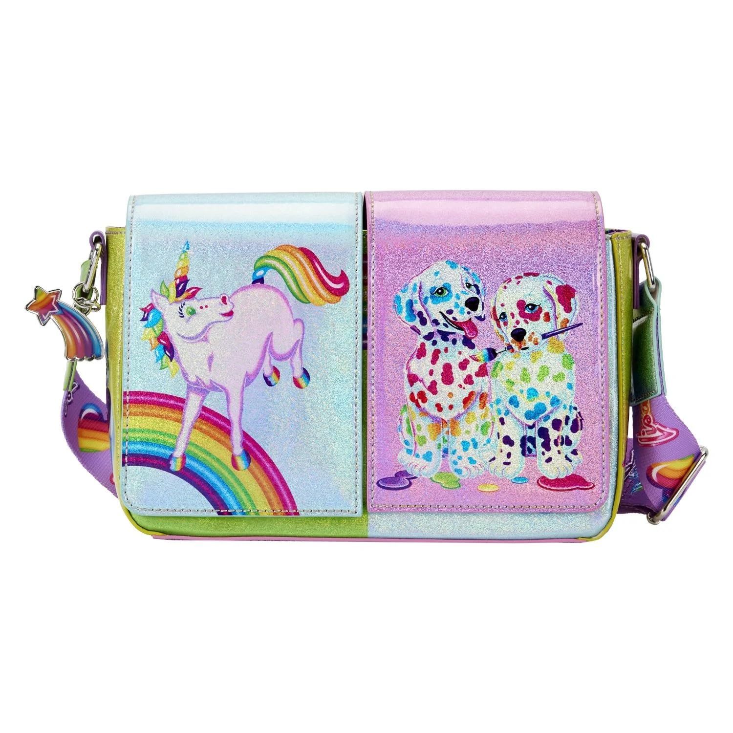 LoungeflyLisa Frank Color Block Crossbody Purse