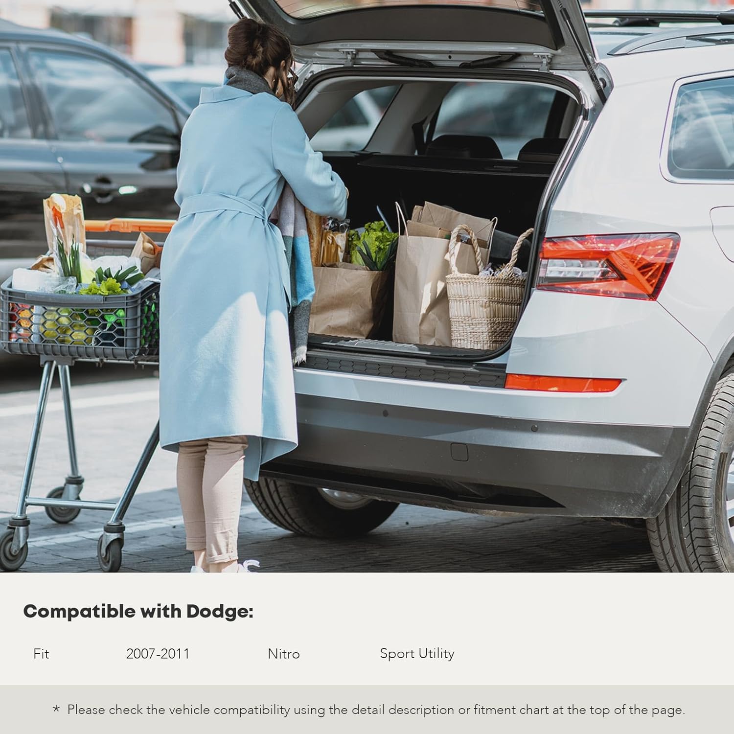 YHTAUTO Rear Hatch Gas Struts Shocks Replacement for Dodge Nitro 2007 2008 2009 2010 2011 Sport Utility, Set of 2 Lift Supports, Replace# 55360915AA