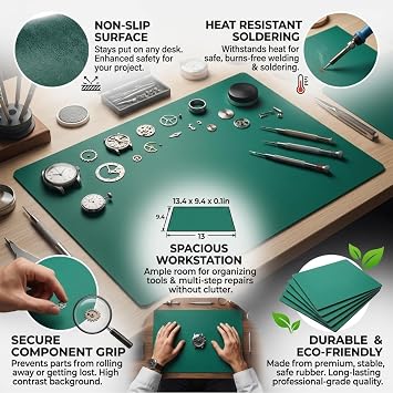 Watch Repair Mat, NonSlip Watch Repair Work Pad, for Watchmakers Watch Repairing Workers