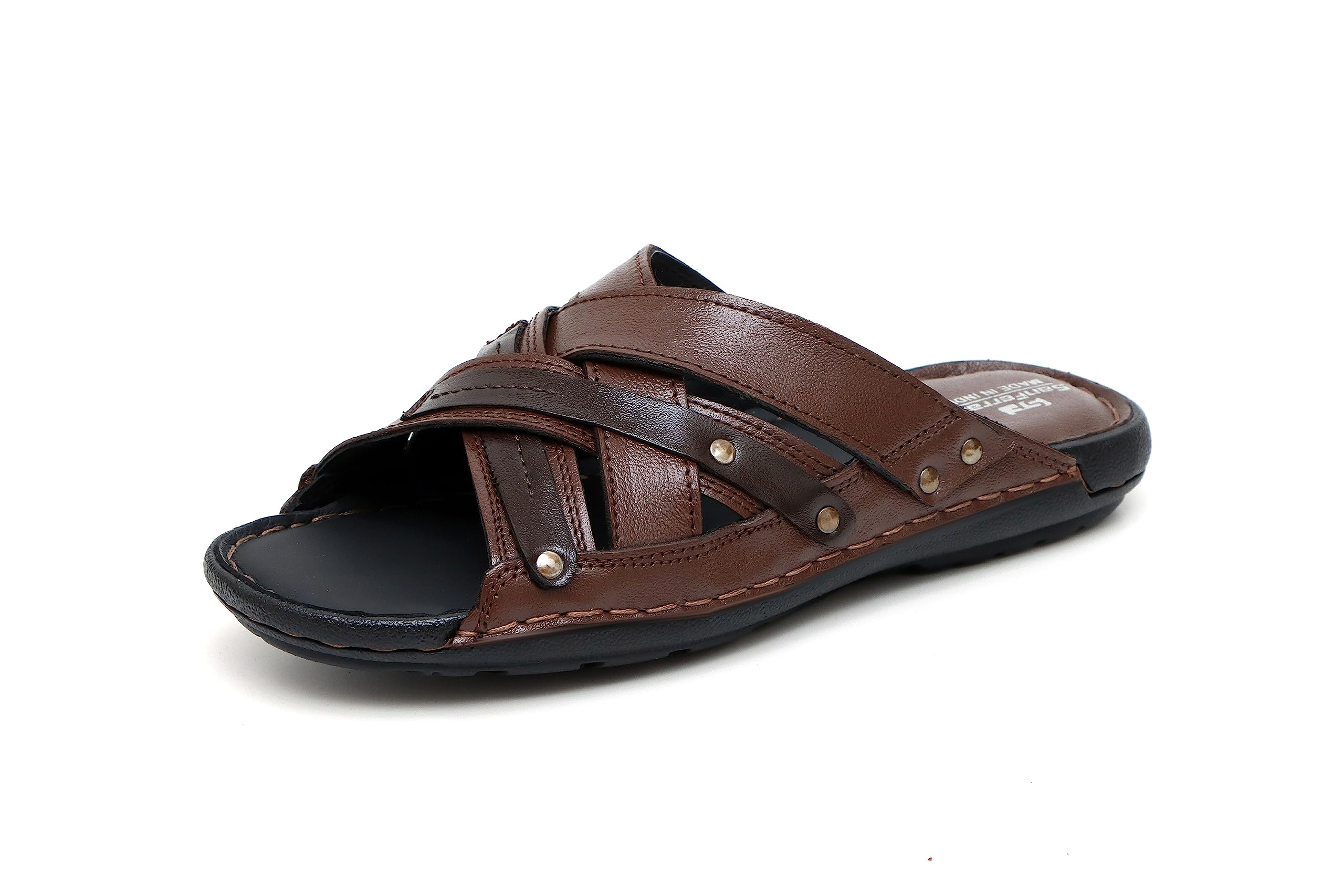 SF SanFerrara Brown Genuine Leather Cheppal for Men - 11 UK (B0C7MN5VPP) Amazon Price History, Amazon Price Tracker