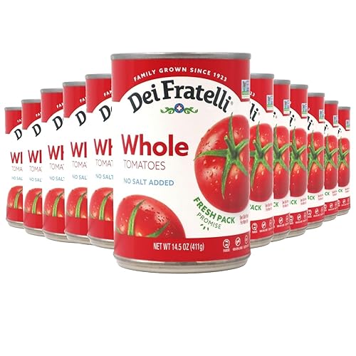 Vista 6 de Dei Fratelli - Tomates enteros sin sal añadida - 14.5oz - Paquete de 6