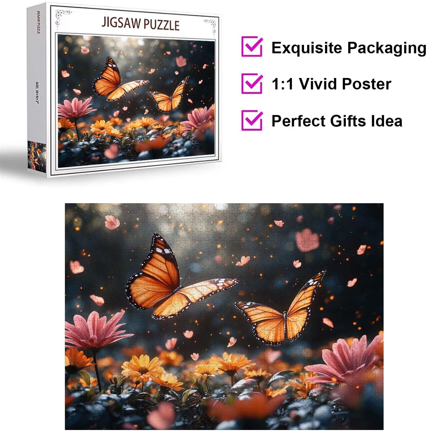 Puzzle dla dorosłych 6000, kwiat motyla, 179 x 105 cm, n-235