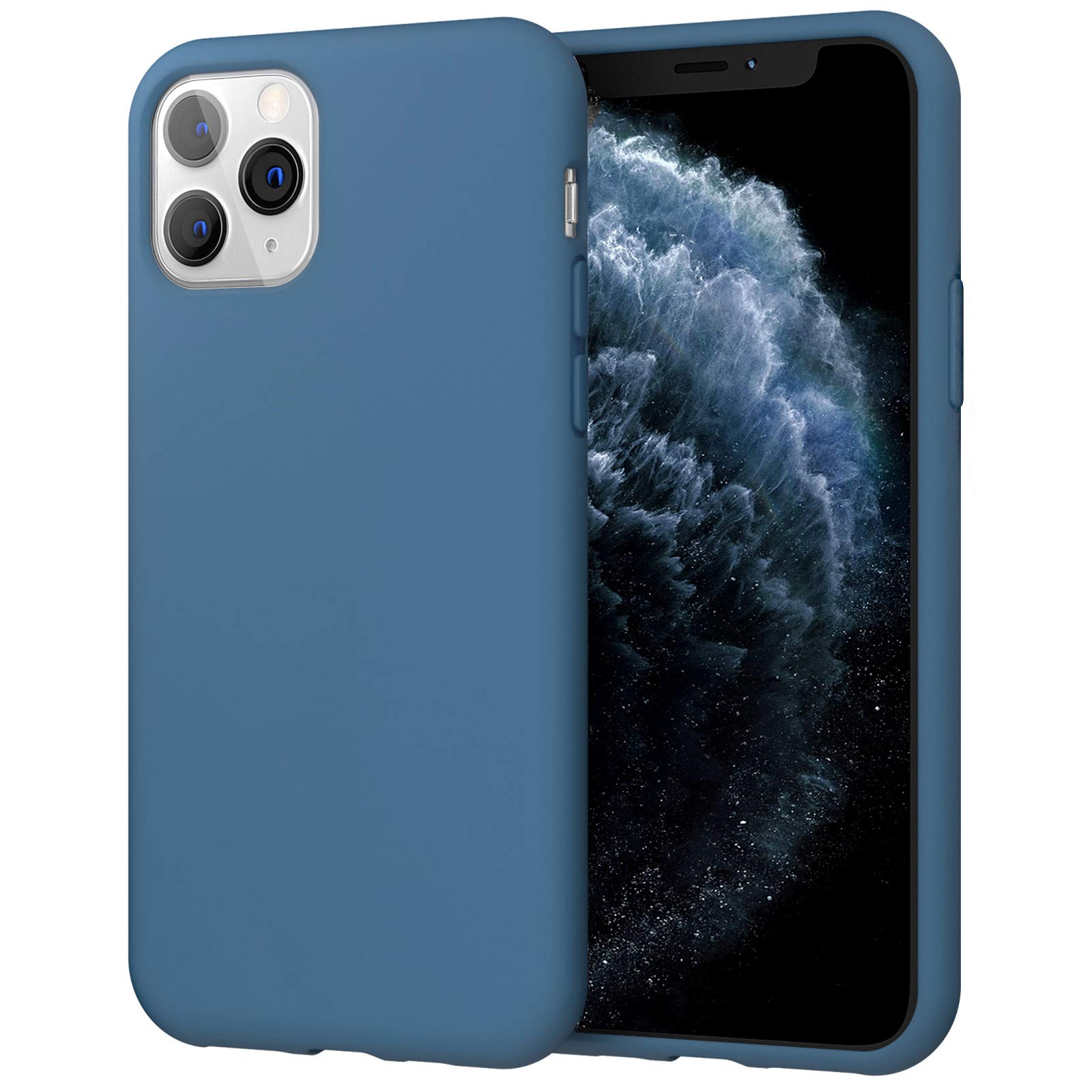 JETech Silicone Case for iPhone 11 Pro 5.8-Inch, Silky-Soft Touch Full-Body Protective Phone Case, Shockproof Cover with Microfiber Lining (Cobalt Blue)