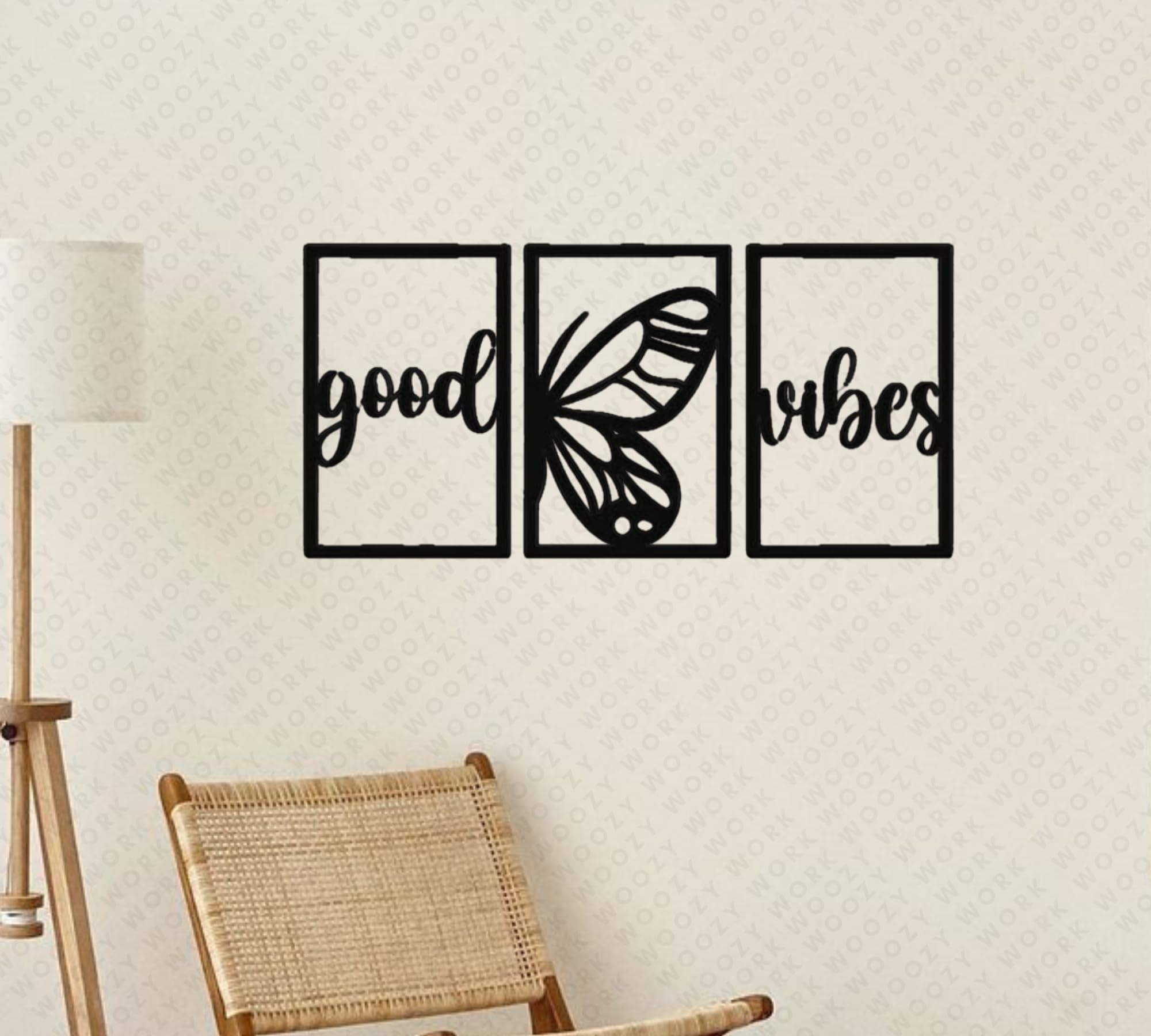 woozy work Good vibes Butterfly Elements Wall Art, Hanging Art Home Decor for Living Room,Bedroom Kitchen, Kids Room, Wall Decor, Black wooden art for Living room Office Wall (3pcs) (B0C99TXJMQ) Amazon Price History, Amazon Price Tracker