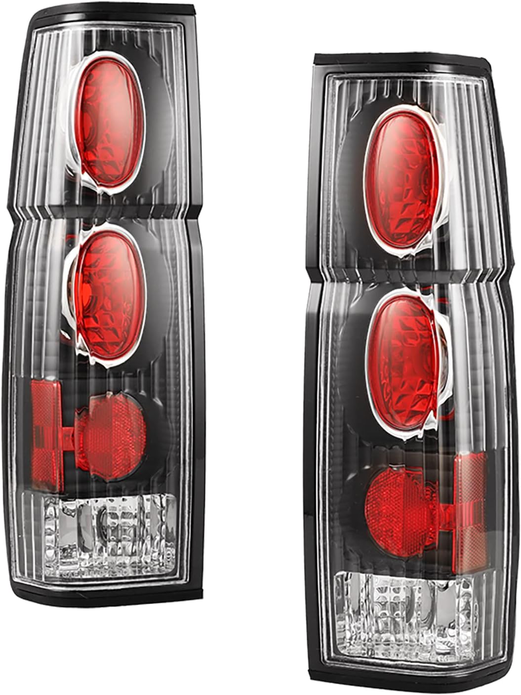AUTOWIKI Tail Lights LED For Nissan 1986-1994 Hardbody D21 SE / 1986-1989 1994 XE, 1995-1997 Pickup SE XE Lamp Taillights Assembly Driver Passenger Replacement Matte Black
