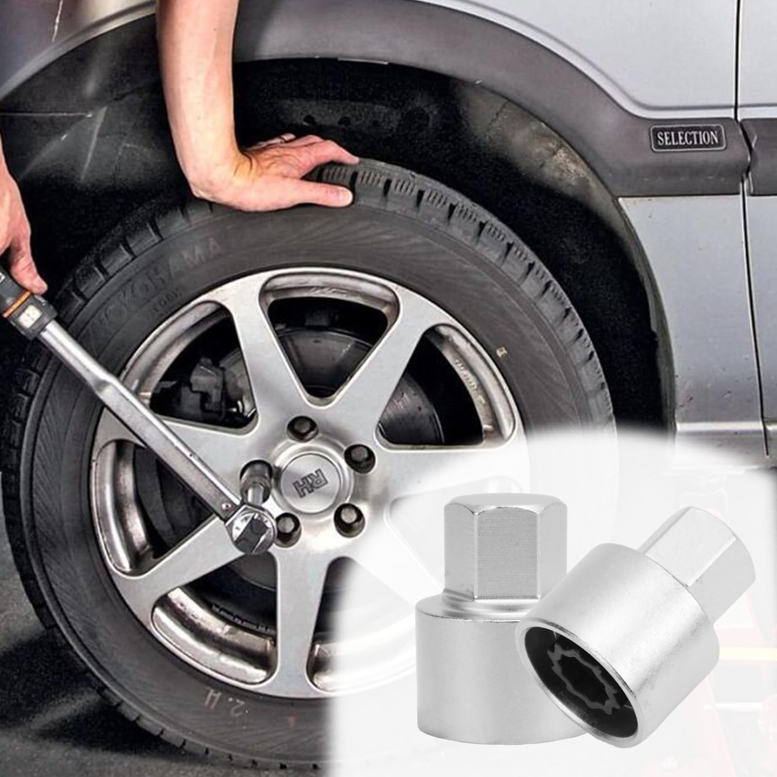 Adaptateur Antivol Jante VW 525 - Outil Déblocage Écrous Sécurité, Acier Haute Qualité - T10313-525