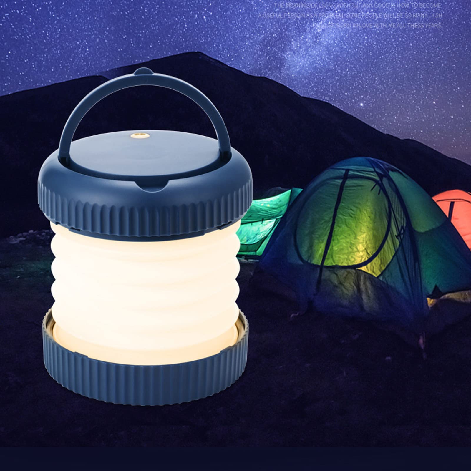 Oświetlenie zewnętrzne LED, Składana lampa latarnia do przechowywania kreatywne ładowanie magnetyczne podróżowanie kemping oświetlenie namiot lampa(White)