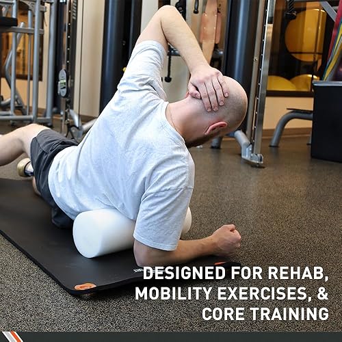 Miniatura 6 de Body Sport Rodillo de espuma, redondo completo de 36 x 6 pulgadas, ligero y duradero para flexibilidad, fortalecimiento y rehabilitación, alta