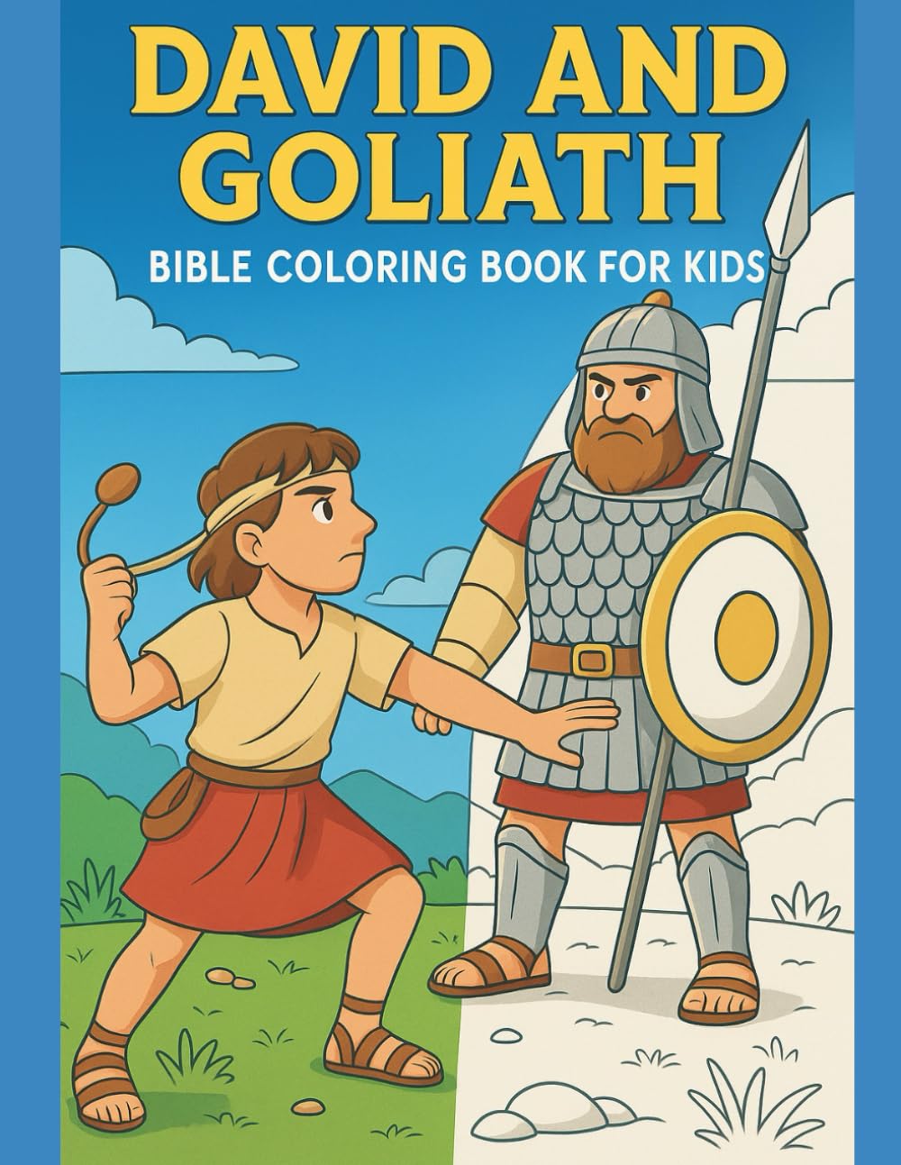 David and Goliath – Bible Coloring Book for Kids: A Christian Coloring Book Teaching Faith, Courage, and Trust in God