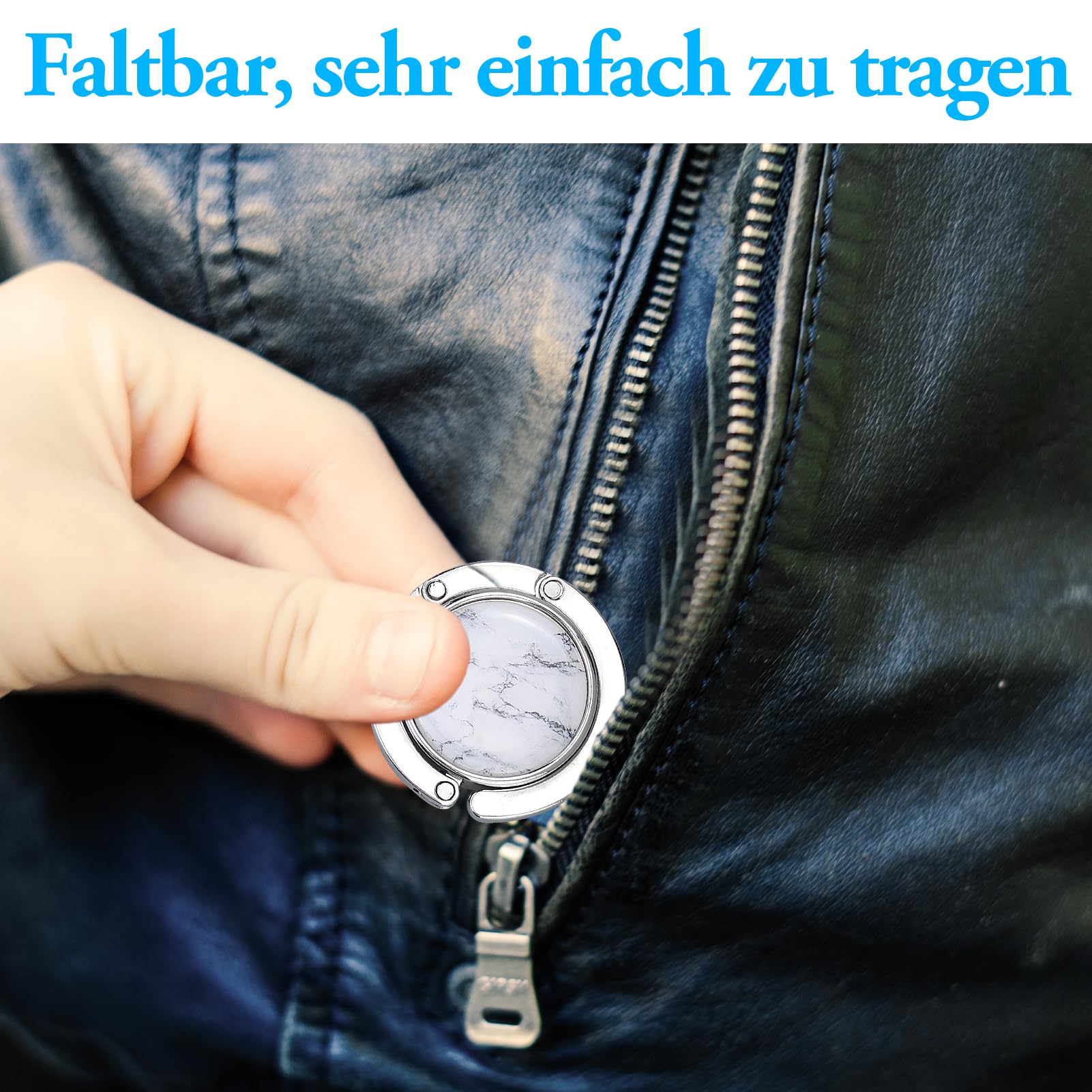 Supporto Borsa Da Tavolo Pieghevole - Design Marmo Antiscivolo - Foto 13