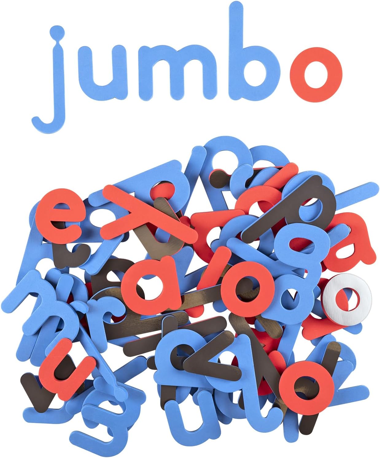 Really Good Stuff EZread Soft Touch Jumbo, Foam, Color-Coded Magnetic Lowercase Letters