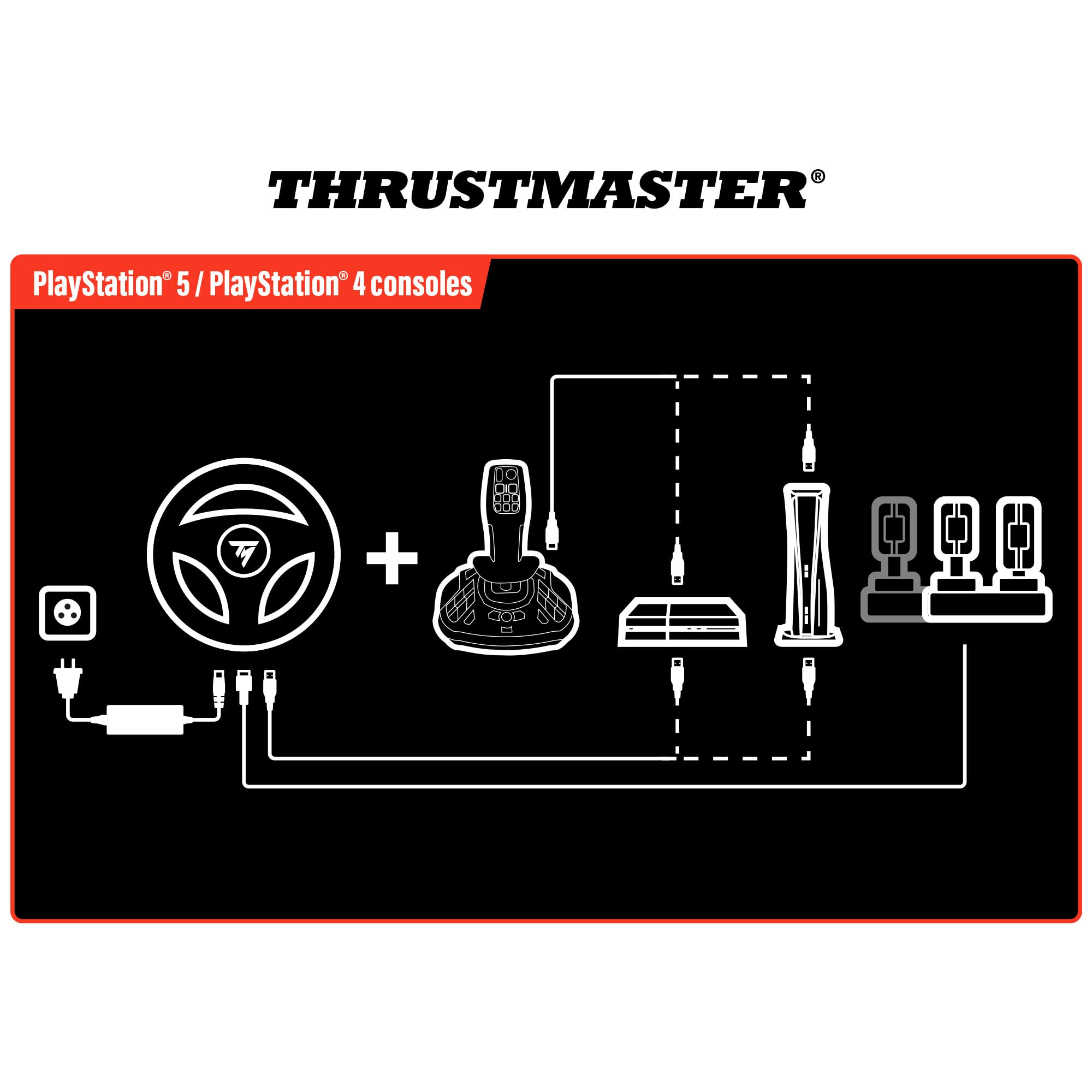 Thrustmaster T128 SimTask Farming Pack - Pack Volante Farming - PS5 y PC | Plug & Play en Farming Simulator 25, volante Force Feedback T128, FarmStick 3 ejes, montaje Steering Kit, pedalier T2PM