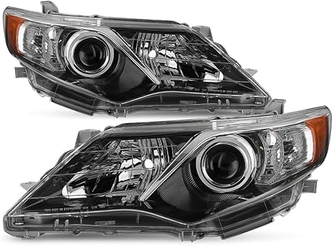 ACANII - For 2012-2014 Toyota Camry [SE Style] Projector blk Headlights lamps Driver + Passenger Side