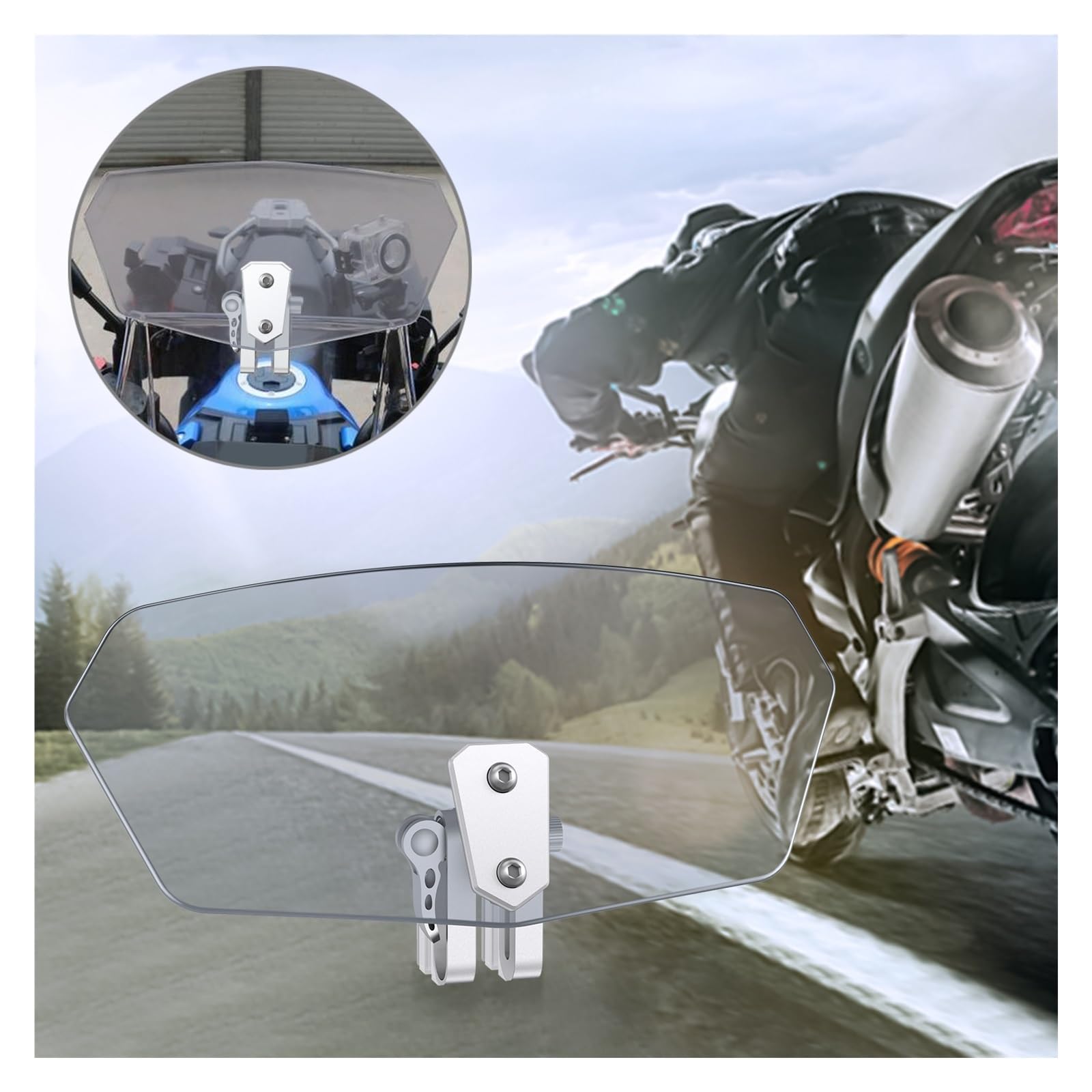 Deflettore Vento Deflettore Antivento Per Parabrezza Regolabile Parabrezza Universale Per Moto Per Deflettore Antivento Per Parabrezza Per Kawasaki Parabrezza Cupolino