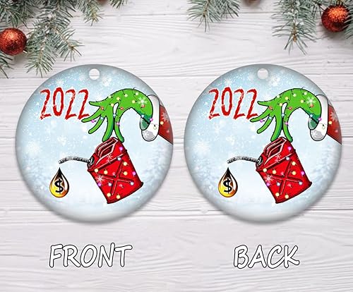 Miniatura 3 de Divertido adorno para árbol de Navidad de gas 2022, adornos de árbol de Navidad de gas aspirado, accesorios divertidos de cerámica para colgar en el