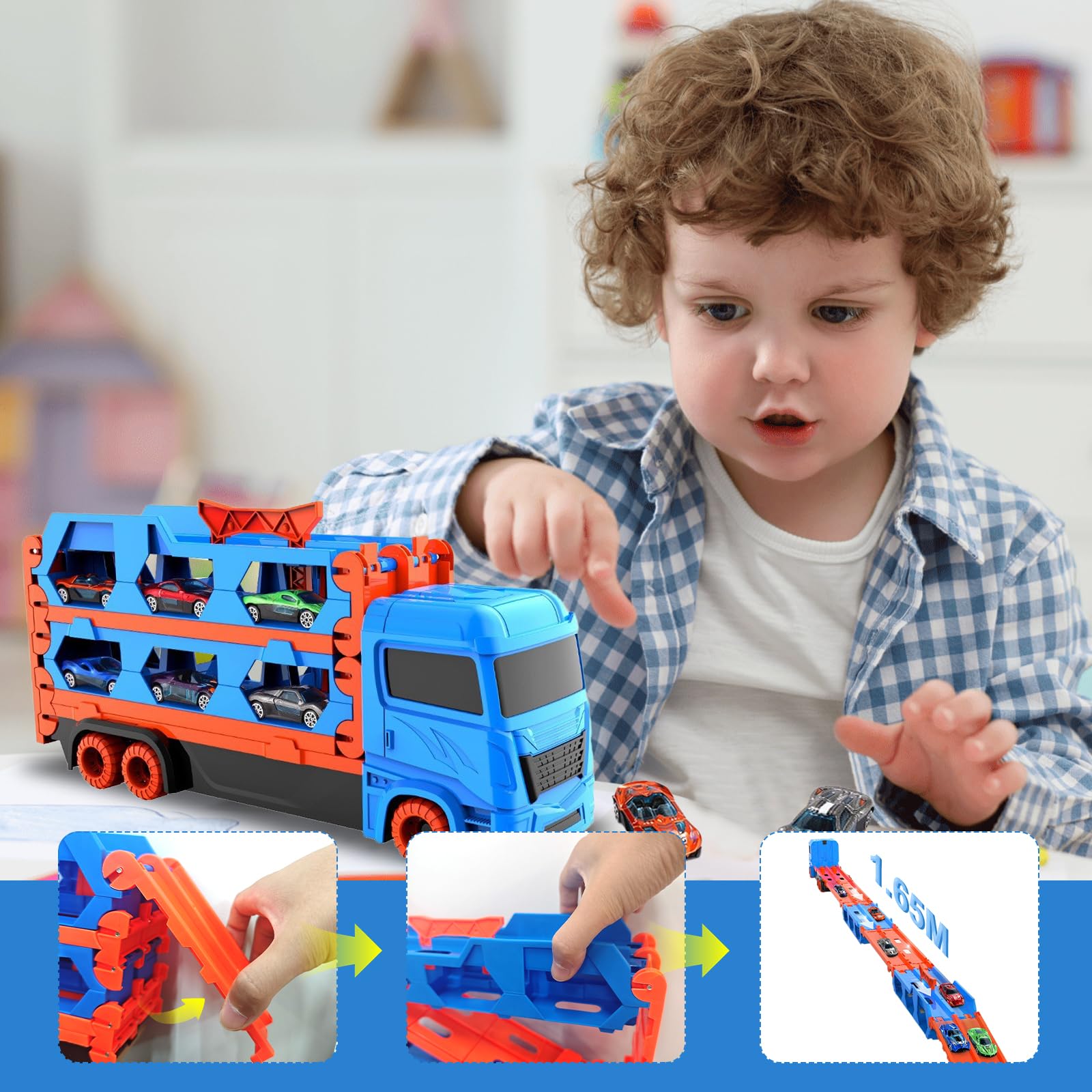 Set di 6 giocattoli per auto da corsa, per bambini, per bambini, 3, 4, 5, 6 mini modelli di auto