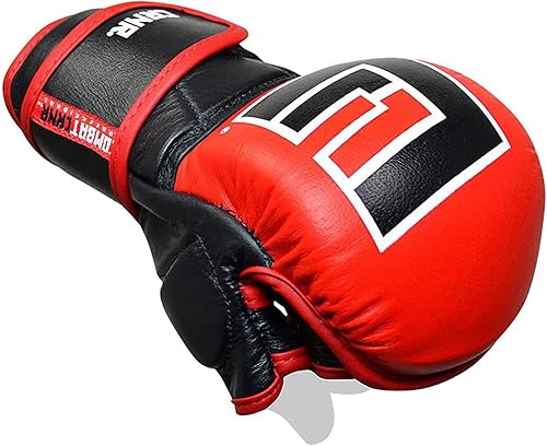 Miniatura 6 de Combat Corner Guantes de cuero puro Elite Spar MMA para hombres y mujeres, guantes de entrenamiento de boxeo, Muay Thai, MMA Sparring