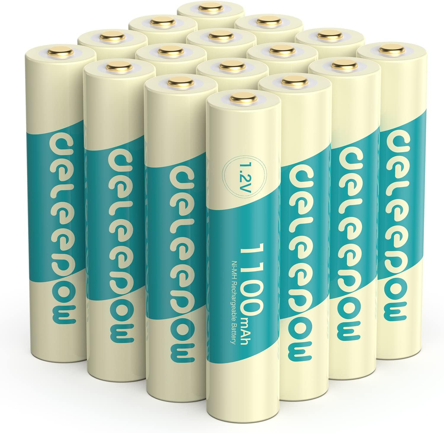 Deleepow AAA Rechargeable Battery Nimh 1100mAh GoldPlated