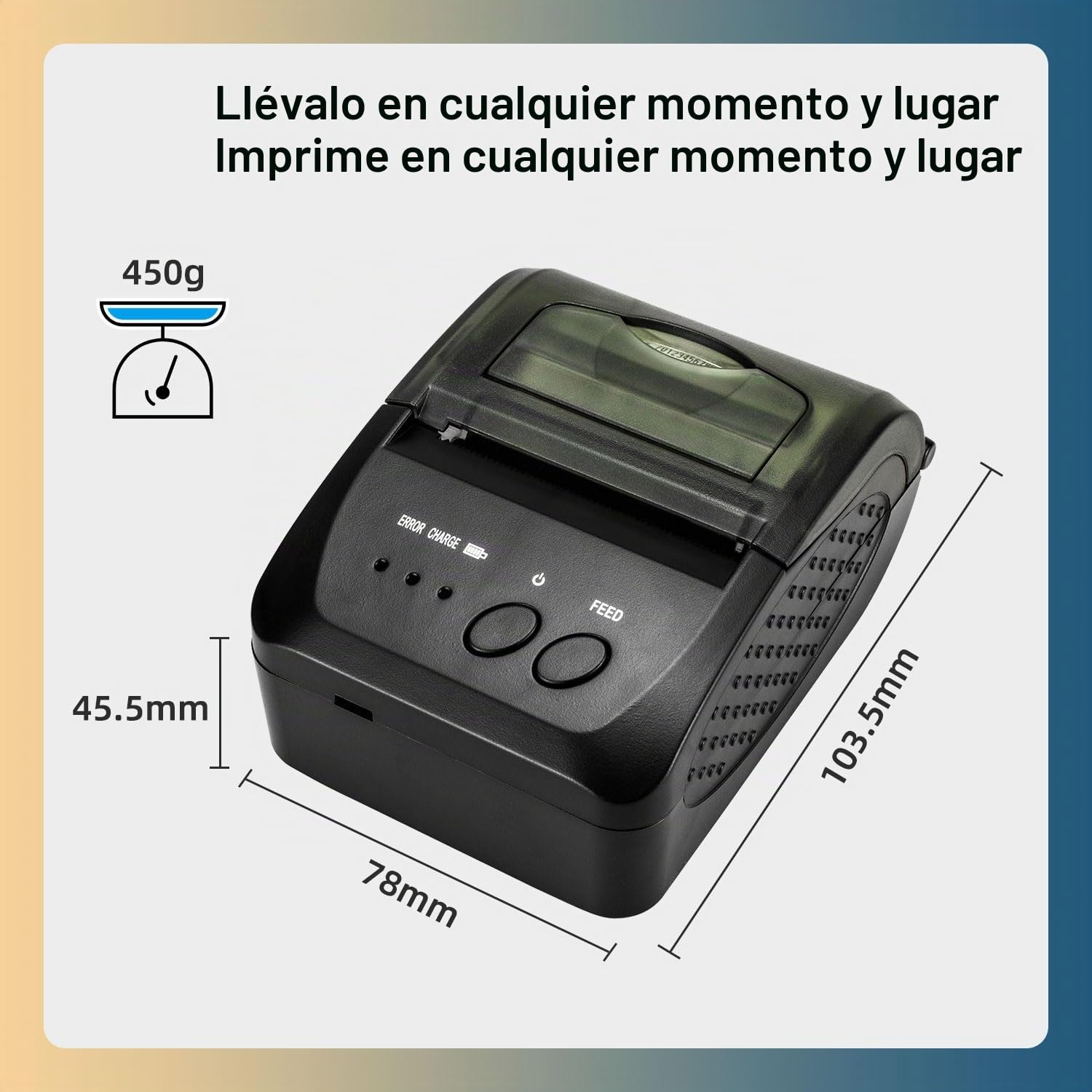 NetumScan Impresora térmica inalámbrica Bluetooth de 2 Pulgadas 58 mm Mini USB POS Impresora para Restaurante minorista Compatible con Android/iOS/PC/Windows NS1809DD