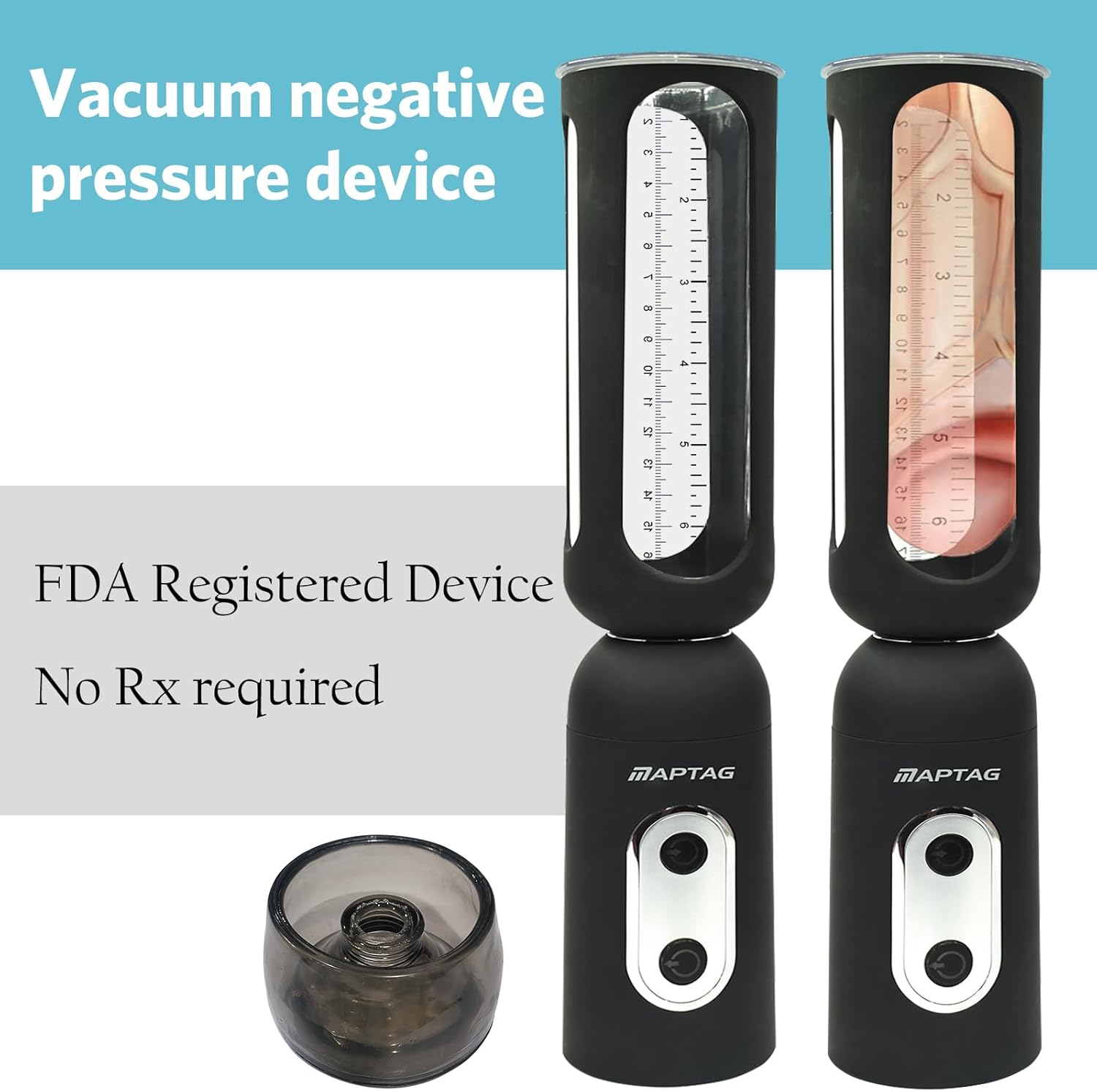 Medical-Grade Vacuum Erection Device for Erectile Electric Penis Enlarge Vacuum Pump with 4 Suction Male Genitalia Enlargement Rechargeable Automatic High-Vacuum Penis Enlargement Extend Pump