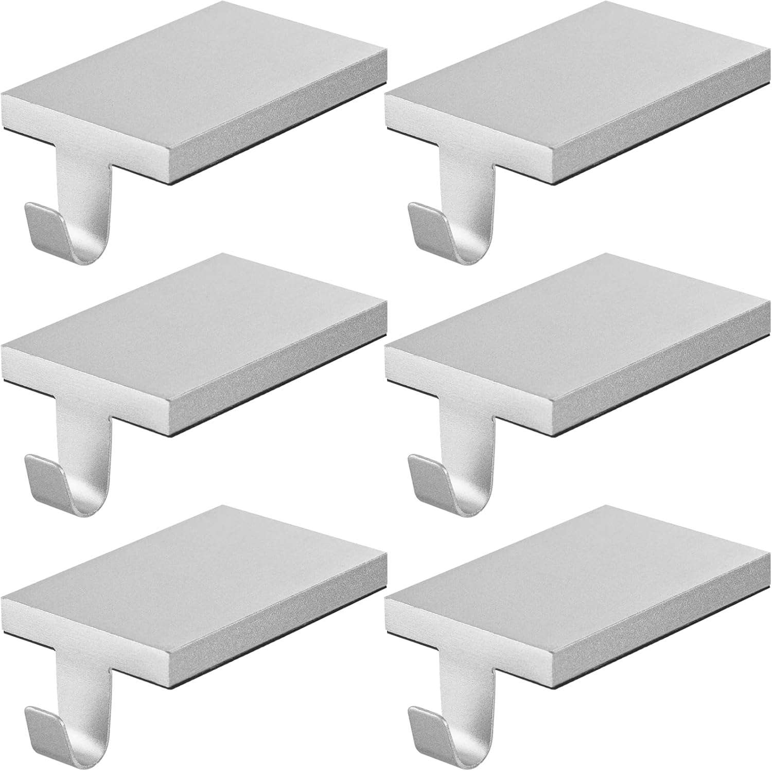 6-Pack Silver Glitter Christmas Stocking Holders – Heavy Duty Metal Mantle Hangers For Fireplace Decor