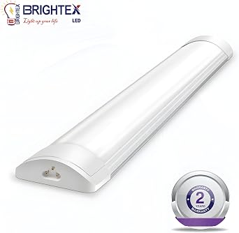 Brightex, Led Tube Light 8FT (4FT 50W + 4FT 50W) 6000 Lumen for 4FT Linkable Batten Light Ceiling Lamp Connectable, Wall/Ceiling Mountable, Perfect for Garages and workshops Shop Cool White [Energy Class A]