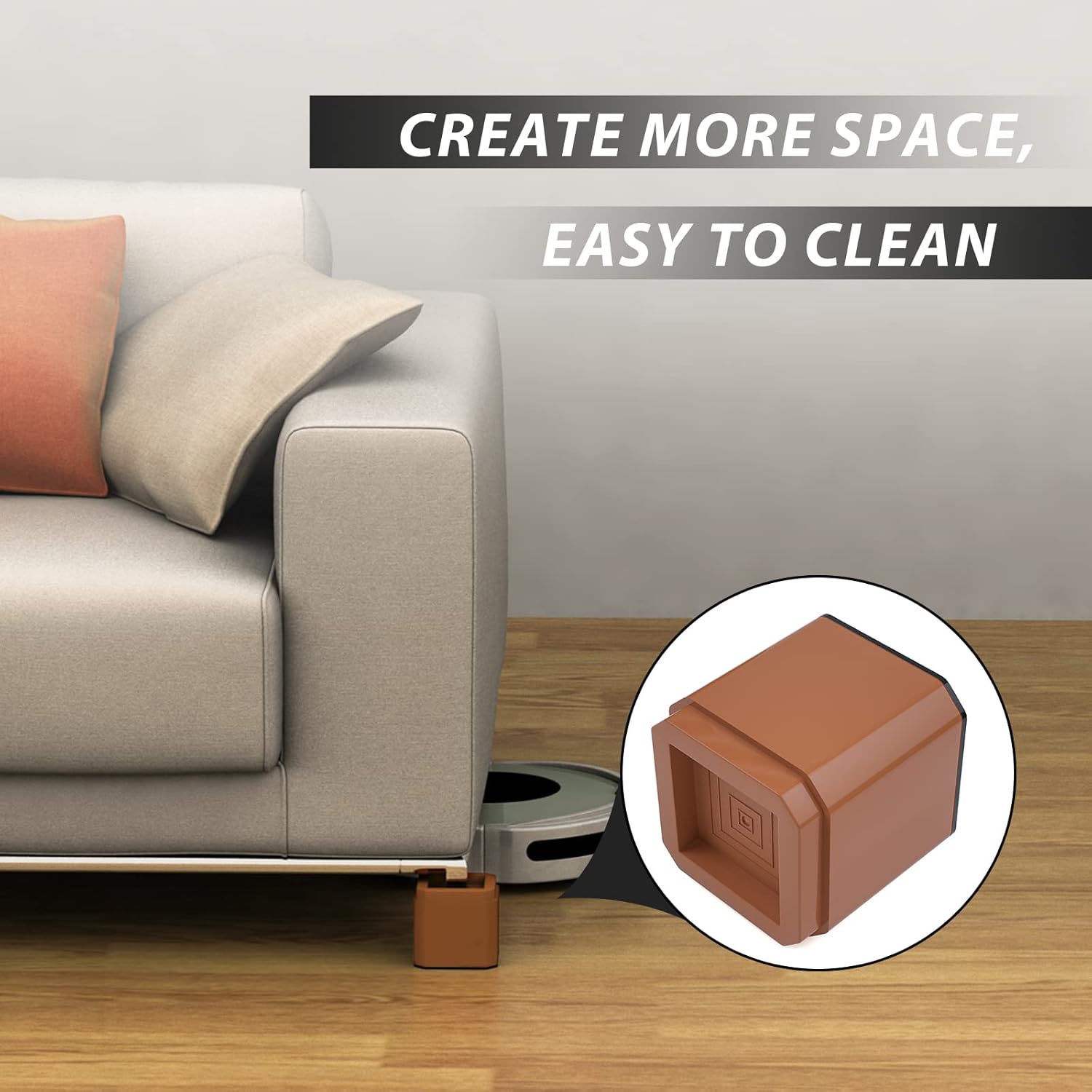 Buy Yunnix Bed Risers Heavy Duty, Stackble Furniture Risers, 3 Inch