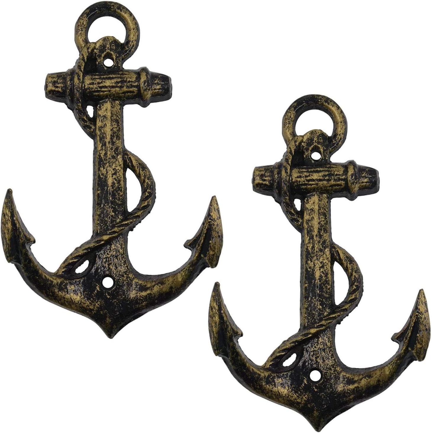 Nautical Anchor Hooks Antique Bronze Cast Iron Decorative Wall Hook, Treasures of The Caribbean Islands 1 Pack - Image 2