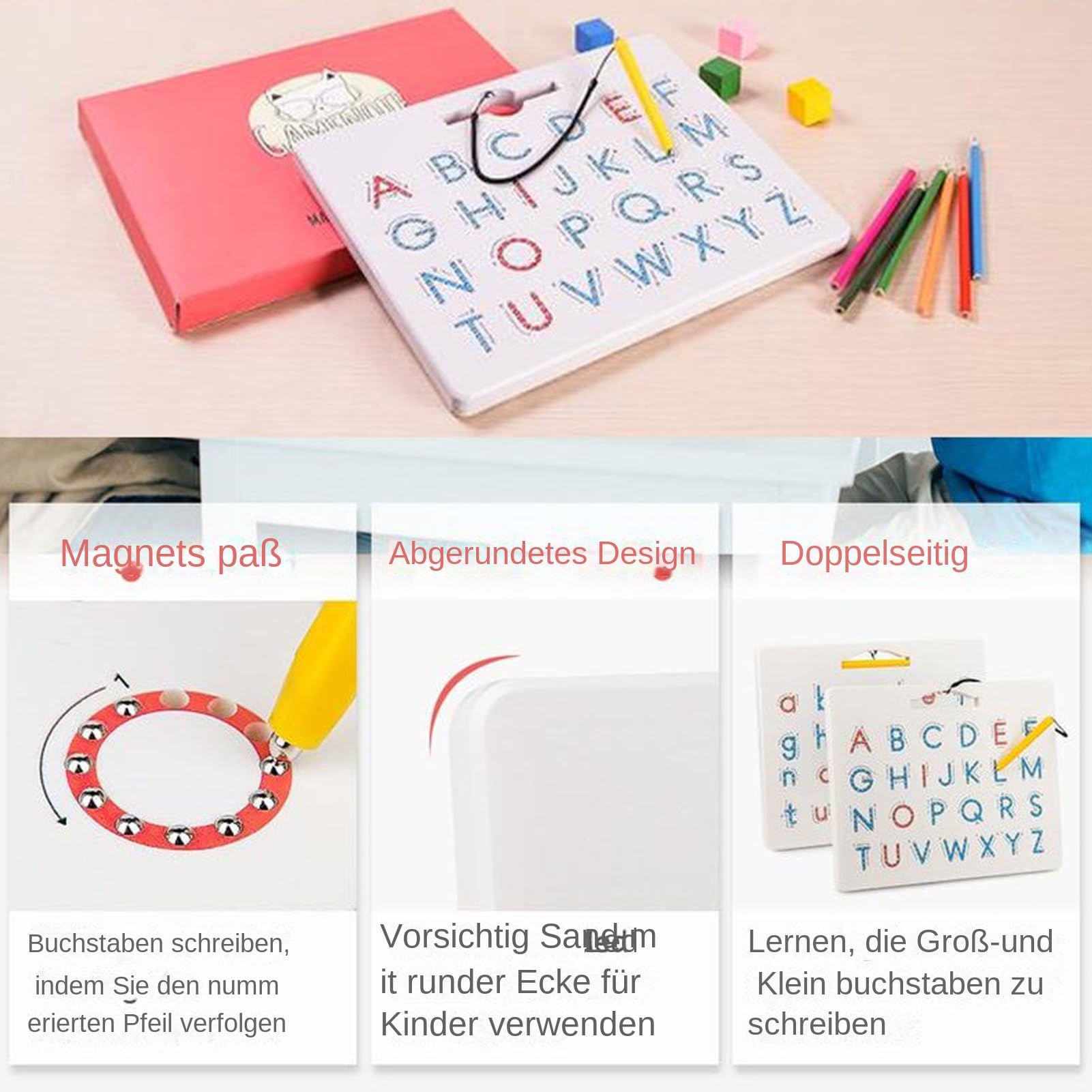 Pizarra de dibujo de letras del alfabeto – Tablero de ejercicios de