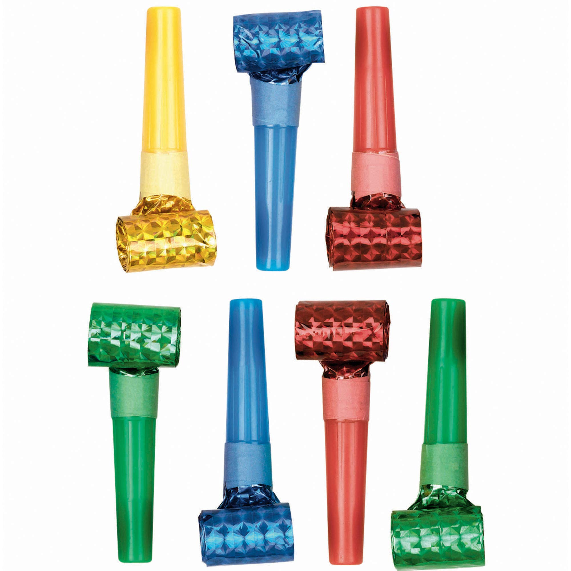 Amscan Fun Rainbow trombette per festa di compleanno, confezione da 8, multi 13 3/4" plastica 13 3/4" Multicolore