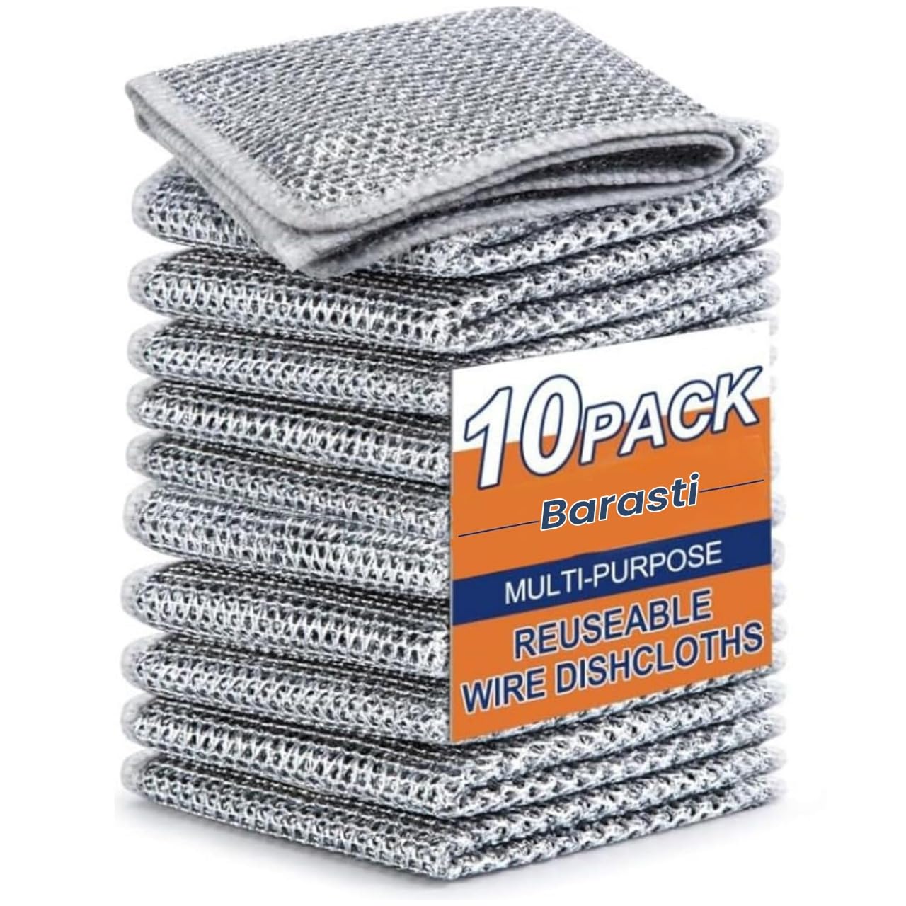 Barasti Non-Scratch Dish Wash Cloth Steel Wire Dish Cloth, Wire Dishwashing Rags for Wet and Dry Stainless Steel Scrubber Non-Scratch Wire Dishcloth for Washing Dishes Sinks Counters 10 Pack (10) (B0D9BBCQ8C) Amazon Price History, Amazon Price Tracker