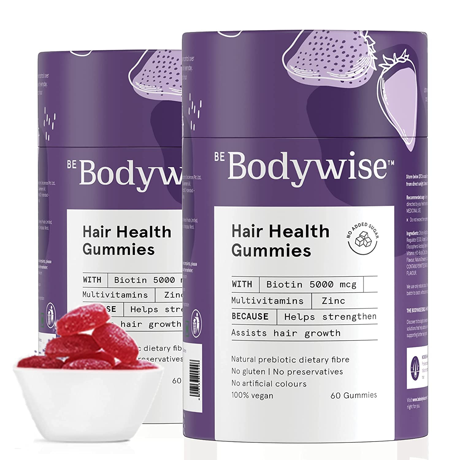 Buy Veena Bodywise Hair Gummies for Women 5000 mcg Biotin, Zinc