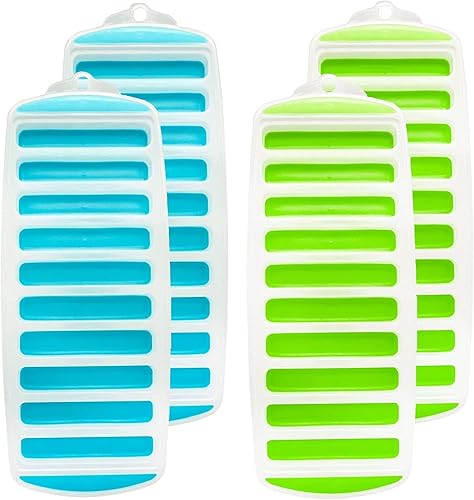 Miniatura 10 de Meadow Lane Bandeja para cubitos de hielo, verde, 1 bandeja (1 paquete, verde), estrecha y larga para botellas deportivas