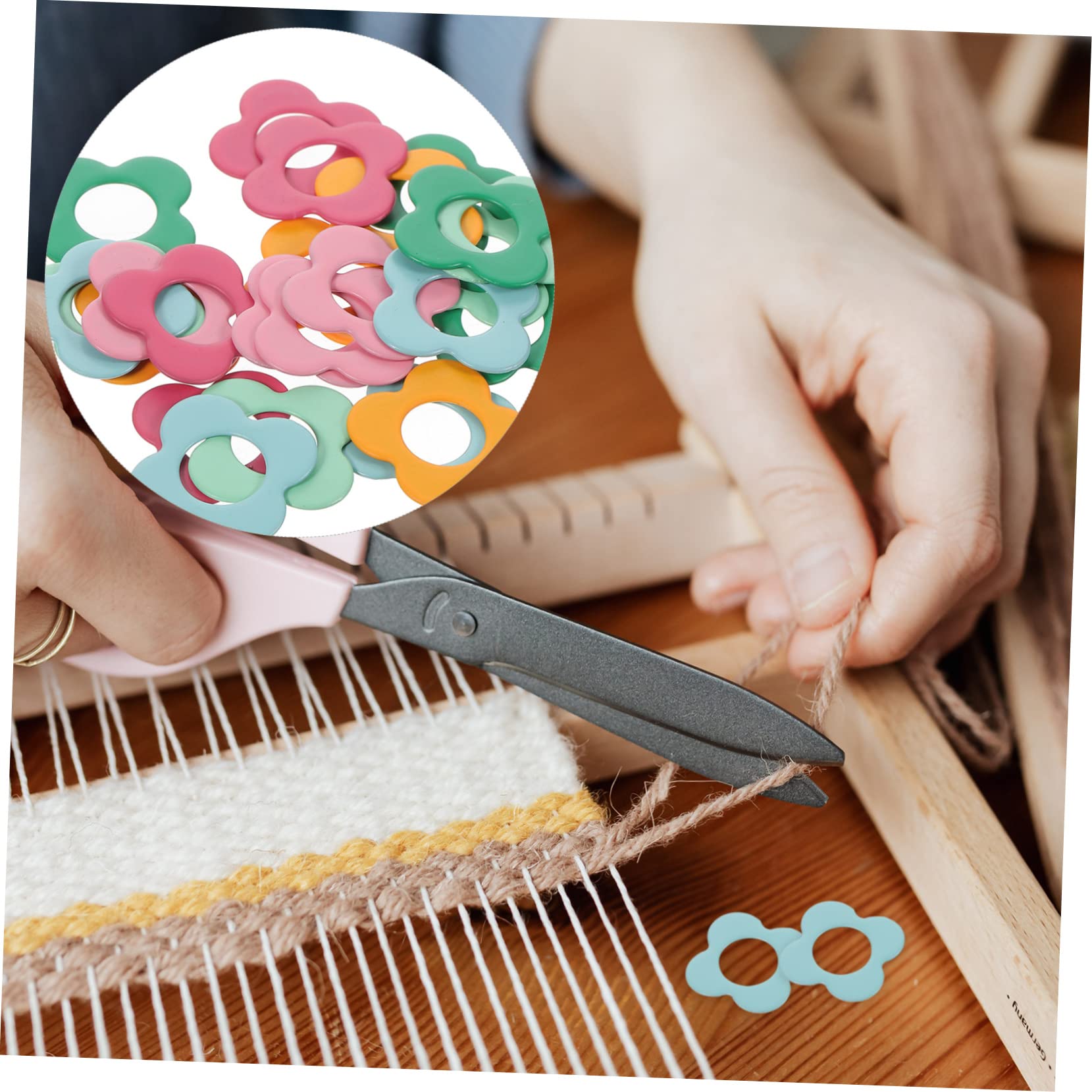 SEWACC 240piezas Marcadores De Puntos De Tejer De Metal Forma De Flor De Anillos Para Crochet y Manualidades Durable y Reutilizable Para Proyectos