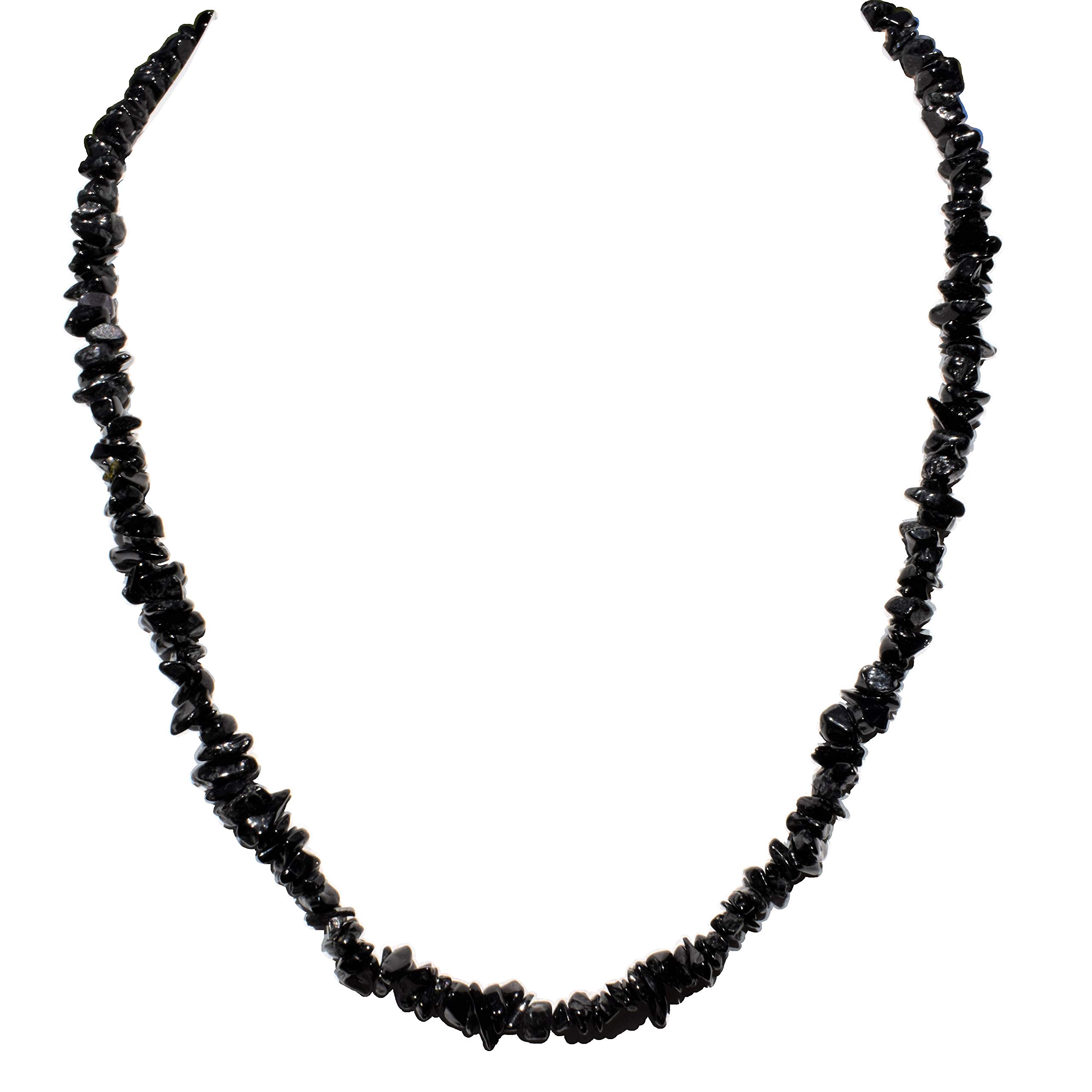 Zenergy GemsSelenite Charged Natural Gemstone Chip Necklaces + Selenite Puffy Heart Charger [Included]