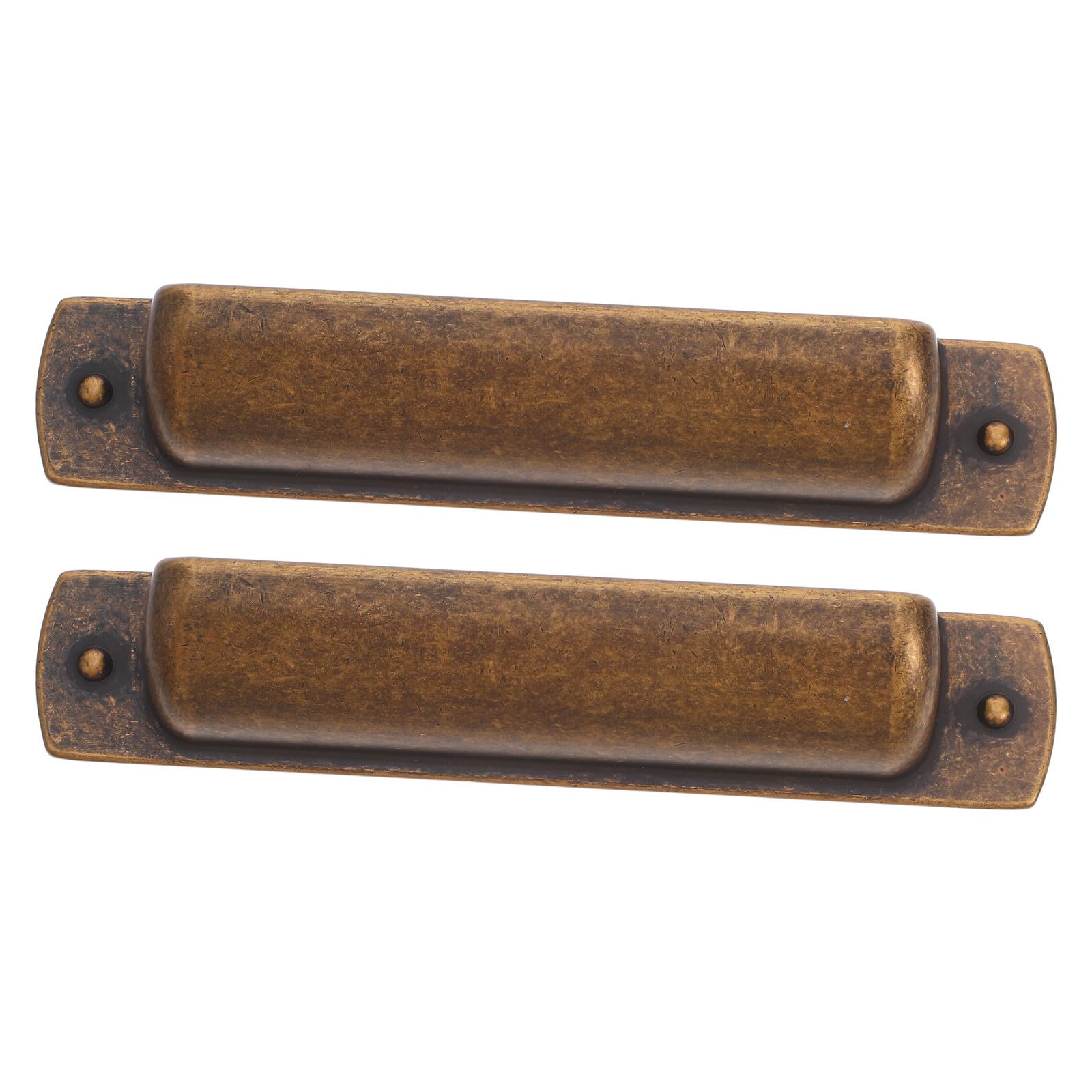 Tiradores vintage minimalistas en bronce con agujeros de 76 mm para cajones