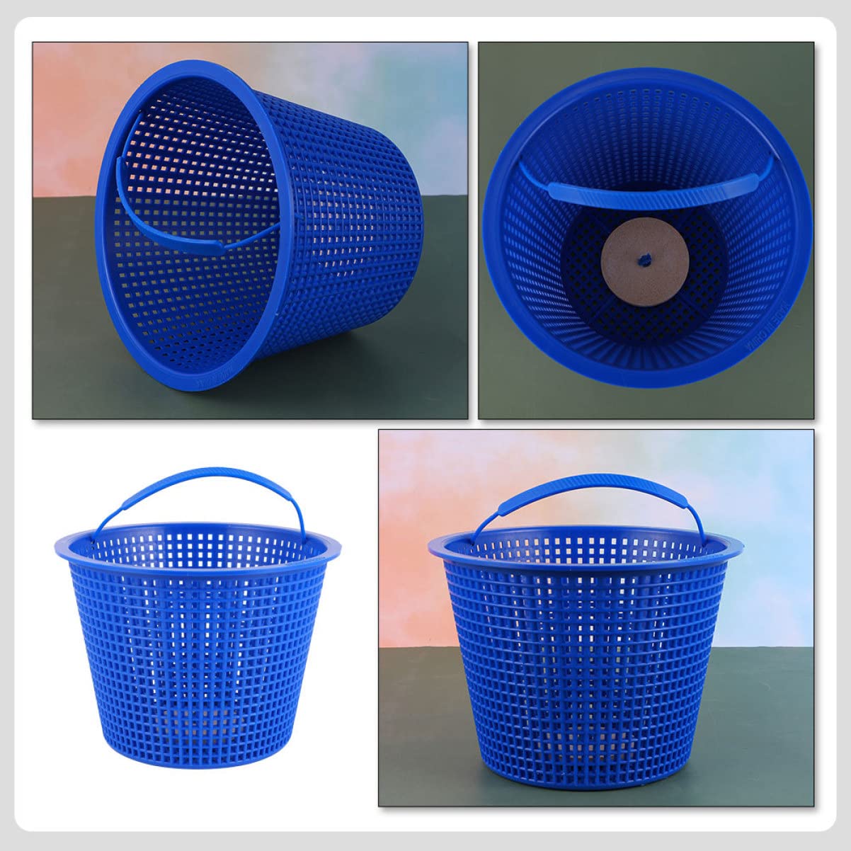 YARNOW Lot 3 Panier Skimmer Piscine 18 x 13 cm - Panier de Filtration | Filtre de Pompe pour Ecumoire, Accessoire de Nettoyage Bassin avec Anse Anti-Débris, Idéal Feuilles et Petits Déchets