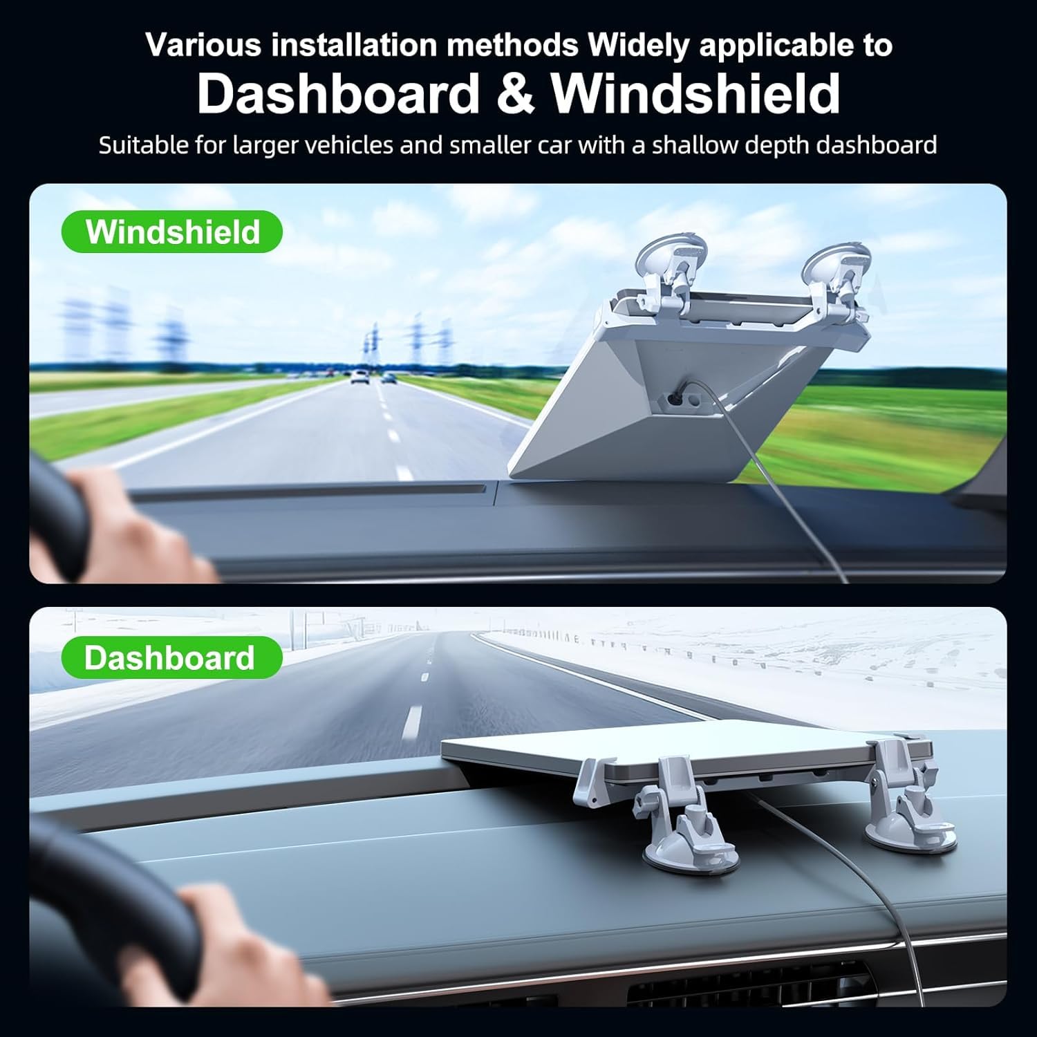 para Starlink Mini Soporte de Coche para Salpicadero y Parabrisas - Kit de Montaje con Ventosa para Configuración Estable de Starlink Mini Mientras Conduces, Compatible con la Mayoría de
