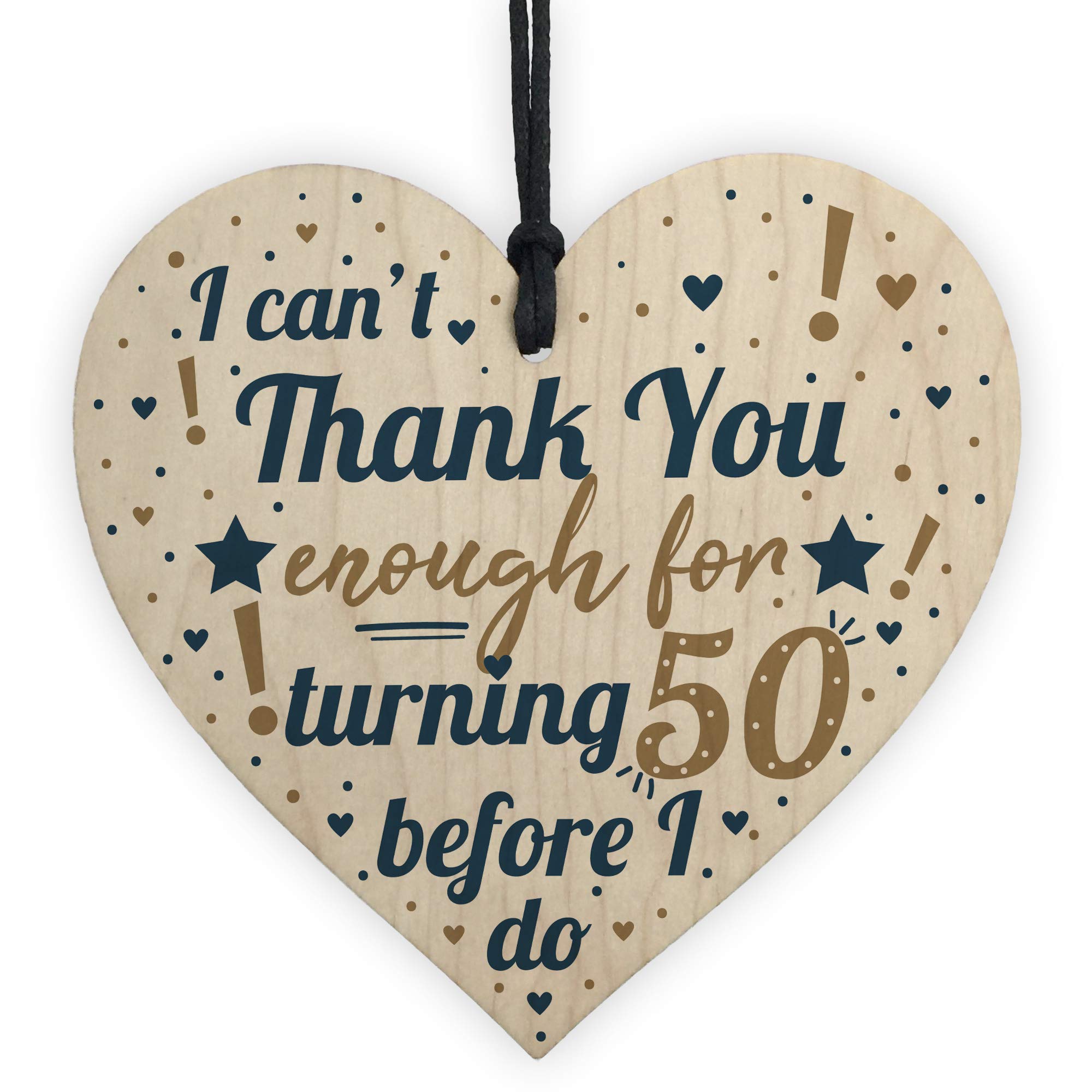 RED OCEAN Funny 50th Birthday Present For Women 50th Birthday Gifts Men 50th Birthday Card Decoration Keepsake Plaque