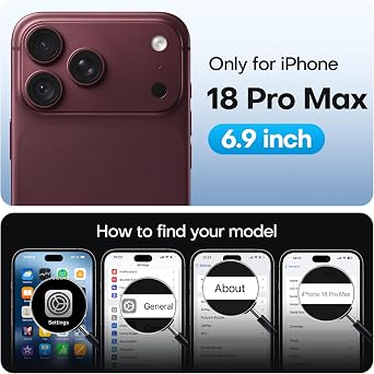TAURI 2 Pack for iPhone 18 Pro Max Screen Protector, 1-Step Install
