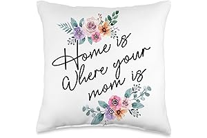 Home Best Mom Ever Floral Mother's Day Throw Pillow