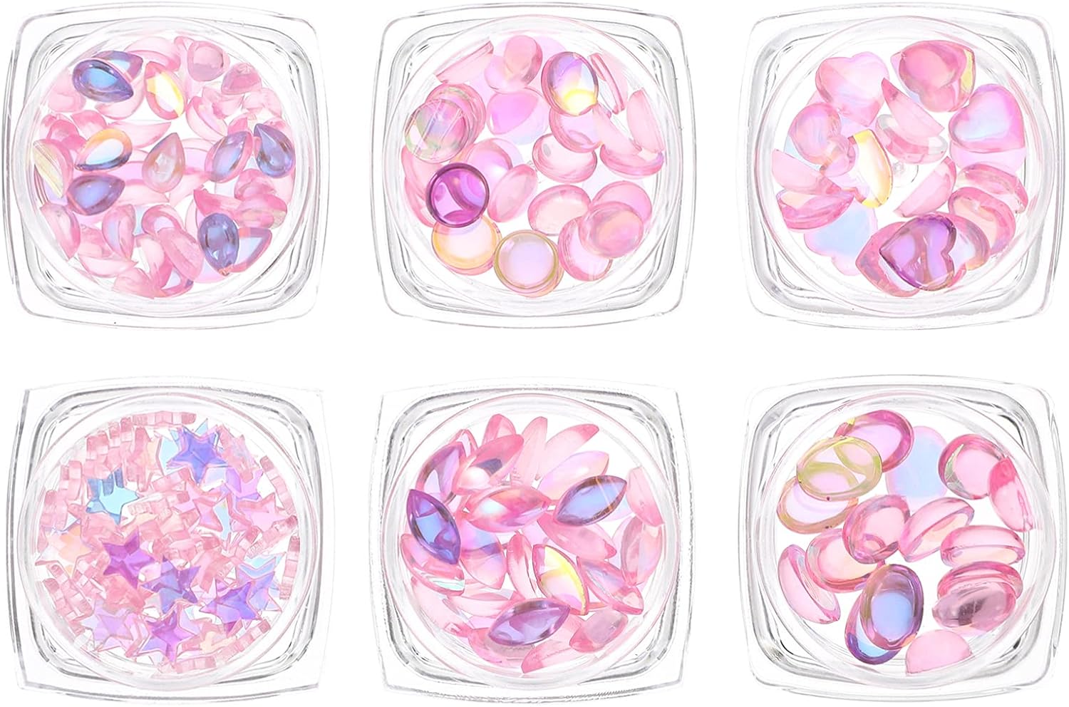 Colorful Nail Art Studs Box of Shiny Manicure Charms for DIY Nail Decorations and Crafting Accessories