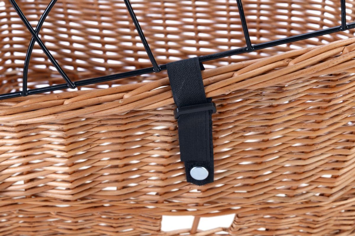 Beeztees Weide Fahrradkorb mit Gitterabdeckung für Gepäckträger 45 x 23 cm