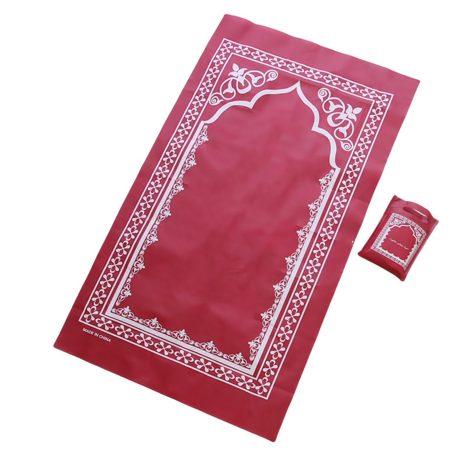 Tsophreniq Pattern Foldable Islamics Prayer Mat Super Soft Texture Nonwoven Fabric with Carrying Bag Ritual Essential Rug Muslims Islamics Prayer Rug