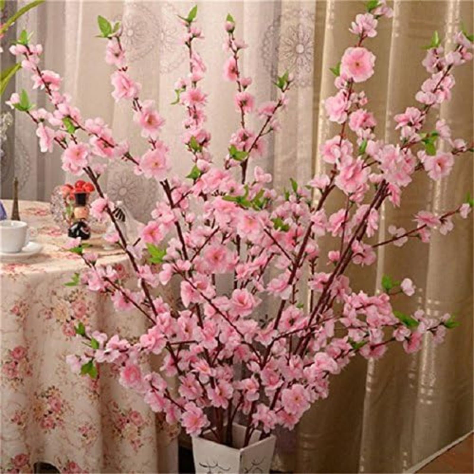 Alberi di ciliegio Rosa Giapponesi - Simulazione di Fiori di pesco - Fiori Finti realistici per Decorazioni Interne/Esterne