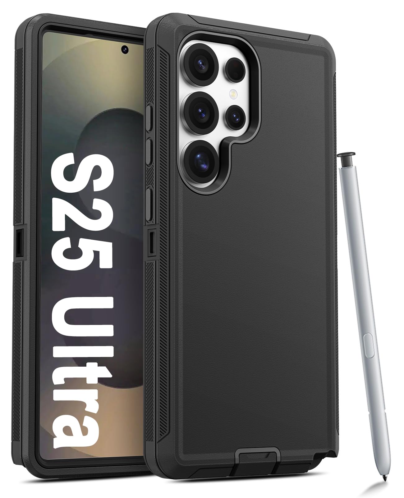 Jelanry Case for Samsung Galaxy S25 Ultra 5G, Heavy Duty Rugged & Dual-Layer Protection with Port Anti-dust Shockproof Dropproof Scratch Phone Case