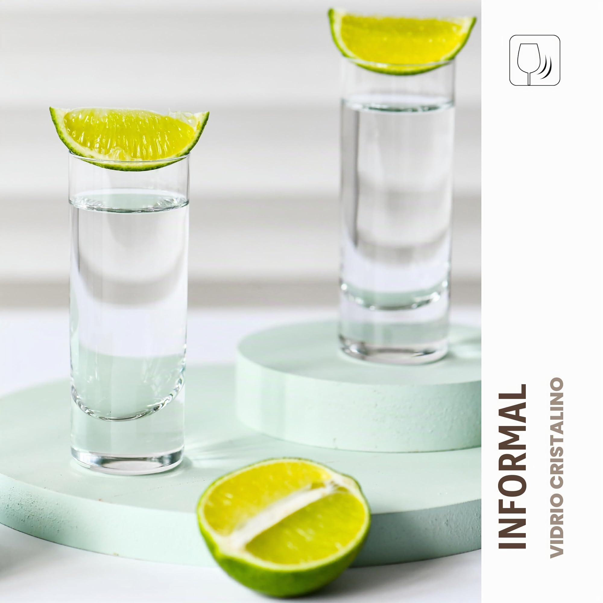 Krosno Vasos de chupito de vodka, copas de licor tequila | Juego de 6 | 90 ml | Ideales para el hogar, restaurantes y recepciones | Aptos para lavavajillas | Vodka, licor, licores, tequila, shooter, schnaps, cristal sin plomo, apto para lavavajillas, cris
