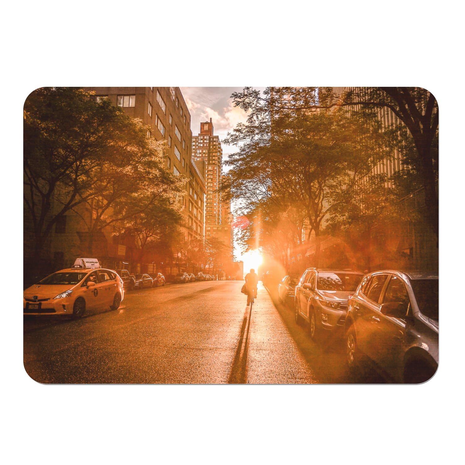 Sets de table souples lavables avec dessous liège isolant paysage urbain x4